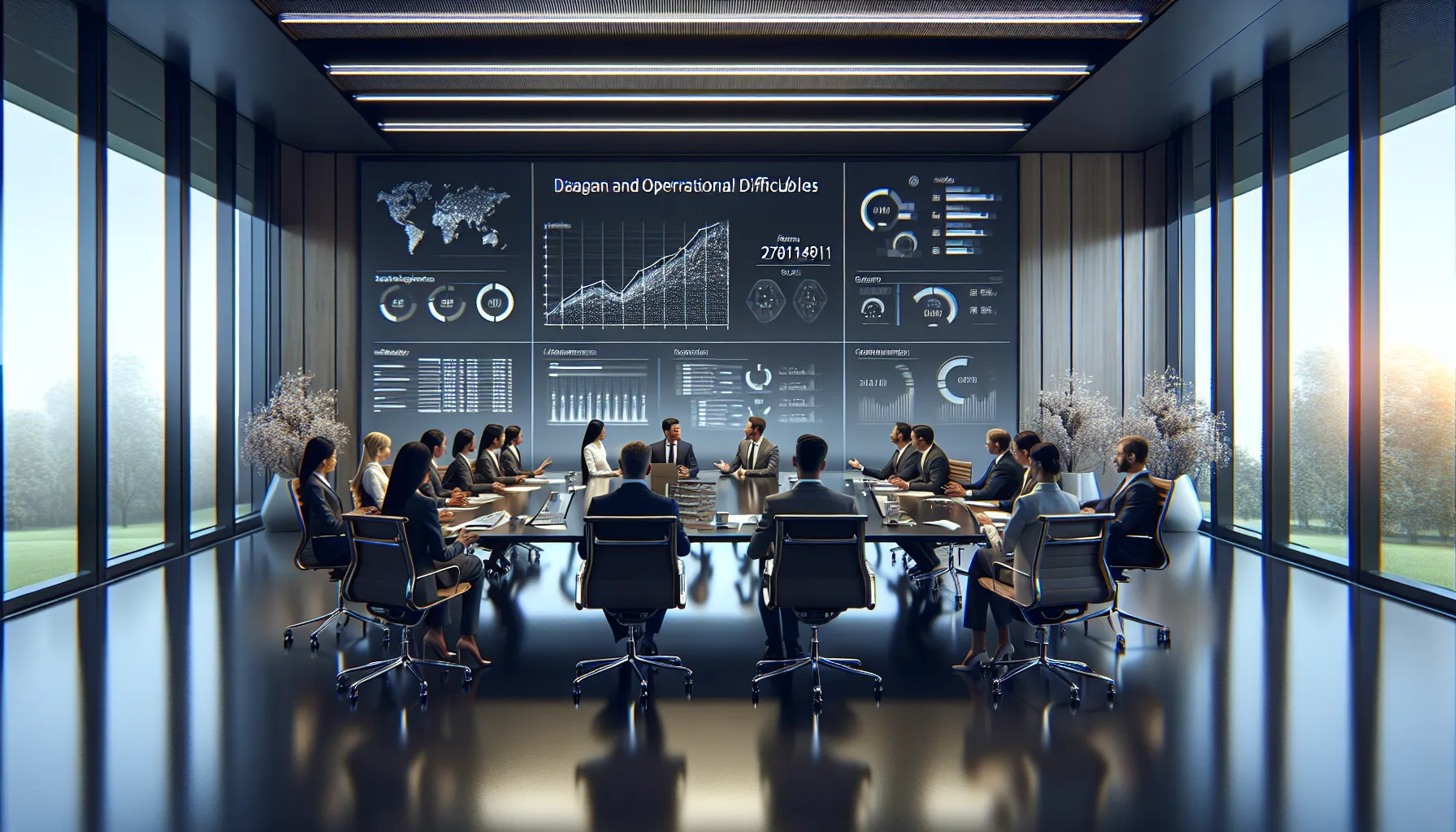 diverse team discussing data management in a modern office.